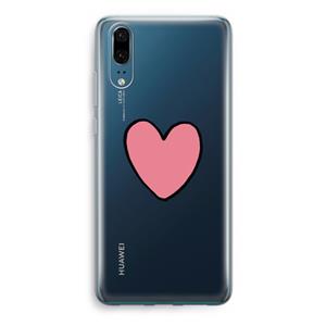 CaseCompany Hartje: Huawei P20 Transparant Hoesje