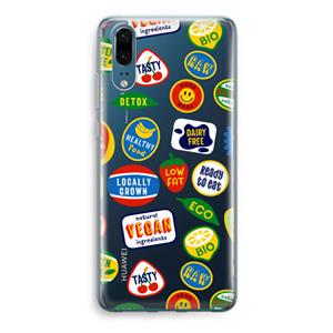 CaseCompany Fruitsticker: Huawei P20 Transparant Hoesje