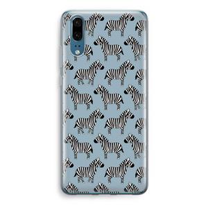 CaseCompany Zebra: Huawei P20 Transparant Hoesje