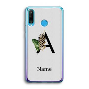 CaseCompany Charcoal Flora: Huawei P30 Lite Transparant Hoesje