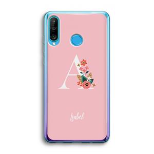 CaseCompany Pink Bouquet: Huawei P30 Lite Transparant Hoesje
