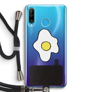 CaseCompany Spiegelei: Huawei P30 Lite Transparant Hoesje met koord