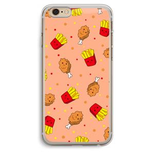 CaseCompany Chicken 'n Fries: iPhone 6 Plus / 6S Plus Transparant Hoesje