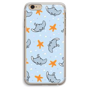 CaseCompany Manta: iPhone 6 Plus / 6S Plus Transparant Hoesje