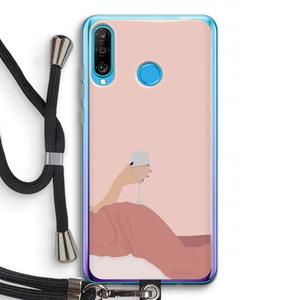 CaseCompany Wine: Huawei P30 Lite Transparant Hoesje met koord