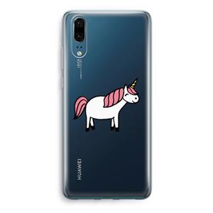 CaseCompany Eenhoorn: Huawei P20 Transparant Hoesje
