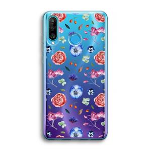 CaseCompany Bloemetjes: Huawei P30 Lite Transparant Hoesje