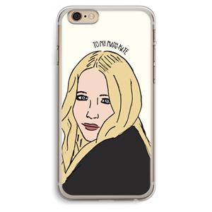 CaseCompany Mary Kate: iPhone 6 Plus / 6S Plus Transparant Hoesje