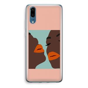 CaseCompany Orange lips: Huawei P20 Transparant Hoesje