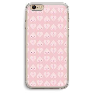 CaseCompany Ass 'n Titties: iPhone 6 Plus / 6S Plus Transparant Hoesje