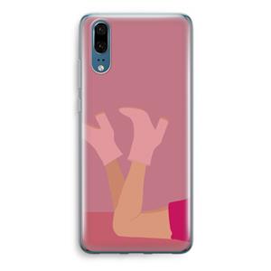 CaseCompany Pink boots: Huawei P20 Transparant Hoesje