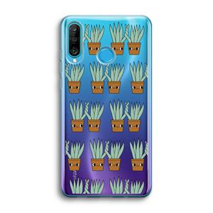 CaseCompany Sansevieria: Huawei P30 Lite Transparant Hoesje