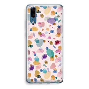 CaseCompany Terrazzo Memphis Pink: Huawei P20 Transparant Hoesje