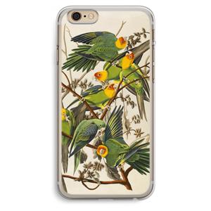 CaseCompany Carolinaparkiet: iPhone 6 Plus / 6S Plus Transparant Hoesje