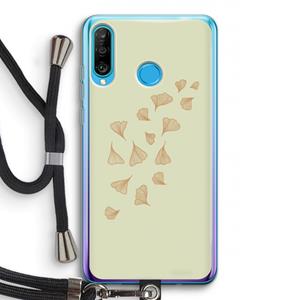 CaseCompany Falling Leaves: Huawei P30 Lite Transparant Hoesje met koord