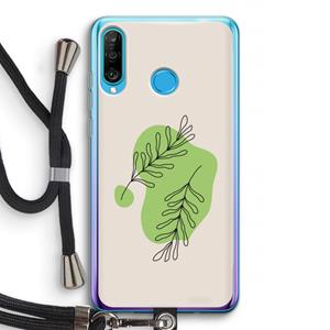 CaseCompany Beleaf in you: Huawei P30 Lite Transparant Hoesje met koord