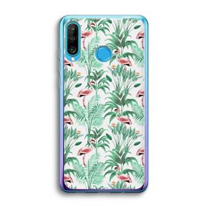 CaseCompany Flamingo bladeren: Huawei P30 Lite Transparant Hoesje