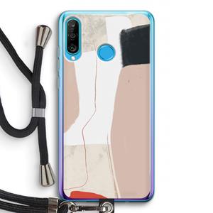 CaseCompany Lava: Huawei P30 Lite Transparant Hoesje met koord