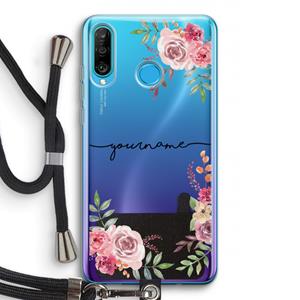 CaseCompany Rozen: Huawei P30 Lite Transparant Hoesje met koord