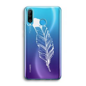 CaseCompany Pluim: Huawei P30 Lite Transparant Hoesje