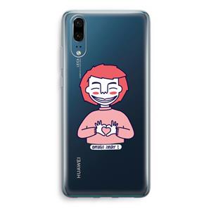 CaseCompany Hartje: Huawei P20 Transparant Hoesje