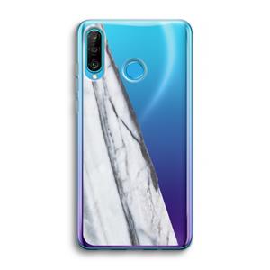 CaseCompany Gestreepte marmer: Huawei P30 Lite Transparant Hoesje