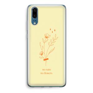 CaseCompany No rain no flowers: Huawei P20 Transparant Hoesje