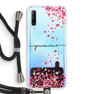 CaseCompany Hartjes en kusjes: Huawei P Smart Pro Transparant Hoesje met koord