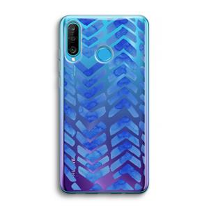 CaseCompany Blauwe pijlen: Huawei P30 Lite Transparant Hoesje