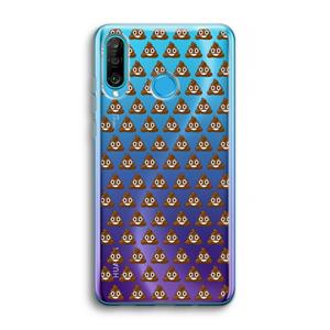 CaseCompany Poop emoji: Huawei P30 Lite Transparant Hoesje