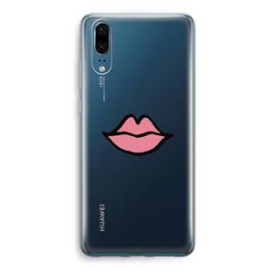 CaseCompany Kusje: Huawei P20 Transparant Hoesje