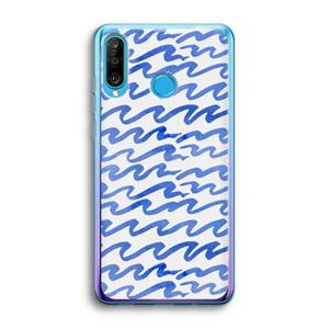 CaseCompany Blauwe golven: Huawei P30 Lite Transparant Hoesje