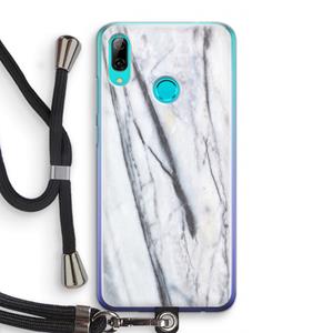 CaseCompany Gestreepte marmer: Huawei P Smart (2019) Transparant Hoesje met koord