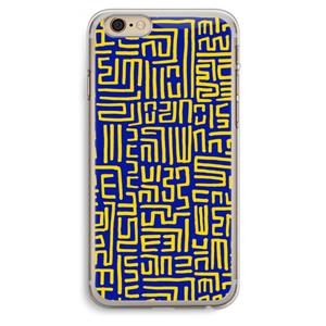 CaseCompany Majorelle Blue Print: iPhone 6 Plus / 6S Plus Transparant Hoesje