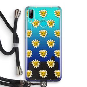 CaseCompany Leeuwenkoppen: Huawei P Smart (2019) Transparant Hoesje met koord