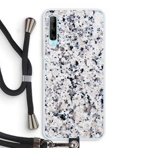 CaseCompany Gespikkelde marmer: Huawei P Smart Pro Transparant Hoesje met koord