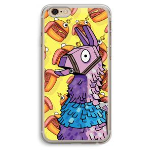 CaseCompany Loot Burger: iPhone 6 Plus / 6S Plus Transparant Hoesje