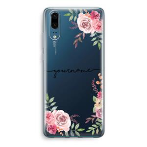 CaseCompany Rozen: Huawei P20 Transparant Hoesje