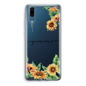CaseCompany Zonnebloemen: Huawei P20 Transparant Hoesje