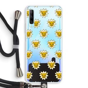 CaseCompany Leeuwenkoppen: Huawei P Smart Pro Transparant Hoesje met koord
