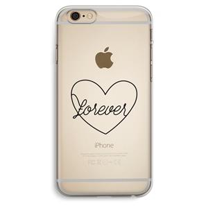 CaseCompany Forever heart black: iPhone 6 Plus / 6S Plus Transparant Hoesje
