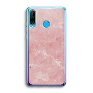 CaseCompany Roze marmer: Huawei P30 Lite Transparant Hoesje