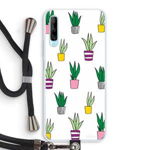 CaseCompany Sanseveria: Huawei P Smart Pro Transparant Hoesje met koord