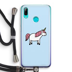 CaseCompany Eenhoorn: Huawei P Smart (2019) Transparant Hoesje met koord