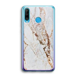 CaseCompany Goud marmer: Huawei P30 Lite Transparant Hoesje