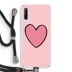 CaseCompany Hartje: Huawei P Smart Pro Transparant Hoesje met koord