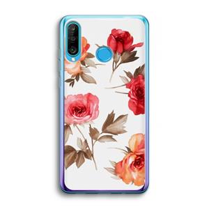 CaseCompany Roosjes: Huawei P30 Lite Transparant Hoesje