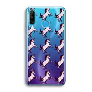 CaseCompany Musketon Unicorn: Huawei P30 Lite Transparant Hoesje