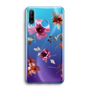 CaseCompany Geschilderde bloemen: Huawei P30 Lite Transparant Hoesje
