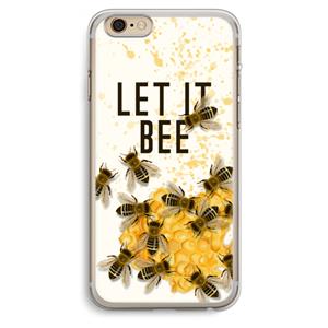 CaseCompany Let it bee: iPhone 6 Plus / 6S Plus Transparant Hoesje